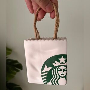 Starbucks ceramic shopping bag ornament